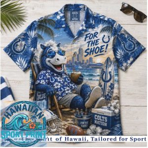 Indianapolis Colts Mascot Blue Football Tropical Summer Hawaiian Shirt