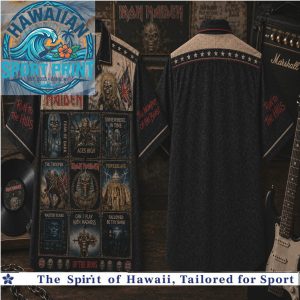 Iron Maiden Album Art Heavy Metal Rock Vintage Hawaiian Shirt