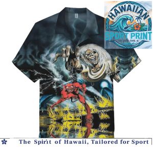 Iron Maiden Eddie Heavy Metal Band Concert Hawaiian Shirt
