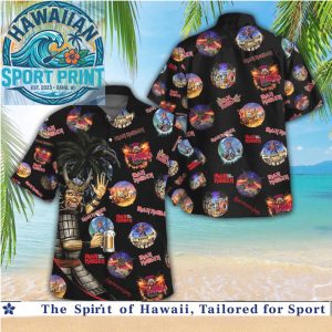 Iron Maiden Heavy Metal Band Eddie Samurai Rock Music Hawaiian Shirt