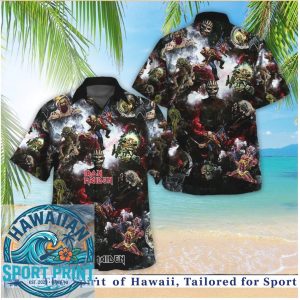 Iron Maiden Legacy of the Beast Heavy Metal Rock Band Hawaiian Shirt