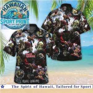 Iron Maiden Legacy of the Beast Heavy Metal Rock Band Hawaiian Shirt