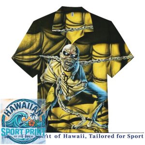 Iron Maiden Number Of The Beast Powerslave Heavy Metal Hawaiian Shirt