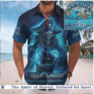 Iron Maiden Pirate Skull World Tour Heavy Metal Music Hawaiian Shirt