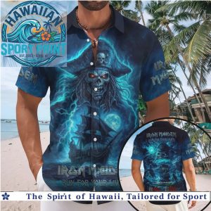 Iron Maiden Pirate Skull World Tour Heavy Metal Music Hawaiian Shirt