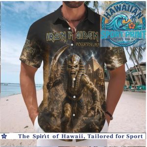 Iron Maiden Powerslave Mummy Eddie Heavy Metal Rock Hawaiian Shirt