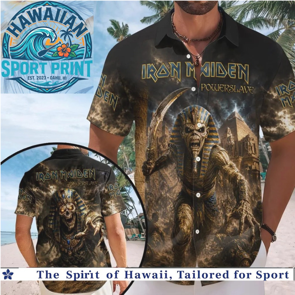 Iron Maiden Powerslave Mummy Eddie Heavy Metal Rock Hawaiian Shirt Iron Maiden Powerslave Mummy Eddie Heavy Metal Rock Hawaiian Shirt