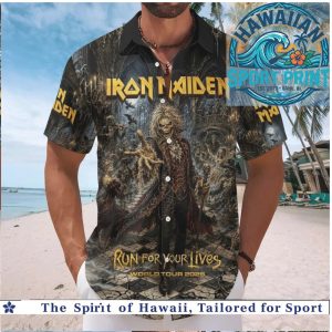 Iron Maiden Run For Your Lives World Tour 2026 Dark Castle Heavy Metal Hawaiian Shirt