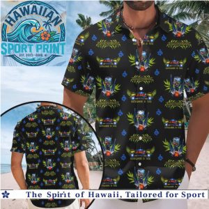 Iron Maiden Somewhere In Time Heavy Metal Rock Band Hawaiian Shirt Beach Aloha
