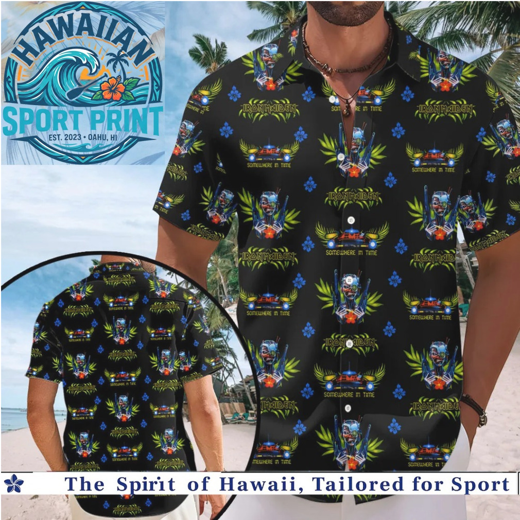 Iron Maiden Somewhere In Time Heavy Metal Rock Band Hawaiian Shirt Beach Aloha Iron Maiden Somewhere In Time Heavy Metal Rock Band Hawaiian Shirt Beach Aloha