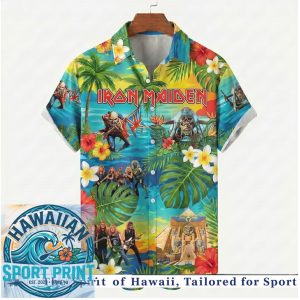 Iron Maiden Tropical Hawaiian Shirt Music Band Summer Aloha Beach Shirt