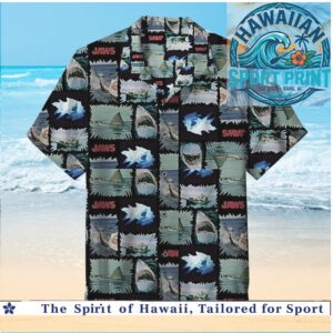 Jaws Movie Horror Great White Shark Beach Hawaiian Shirt