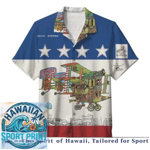 Jefferson Airplane Classic Rock Band Vintage Airplane Hawaiian Shirt