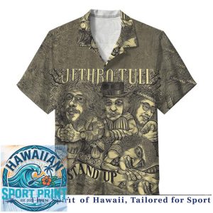 Jethro Tull Folk Rock Acoustic Album Cover Hawaiian Shirt