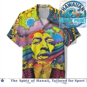 Jimi Hendrix Psychedelic Rock Art Vintage Hawaiian Shirt