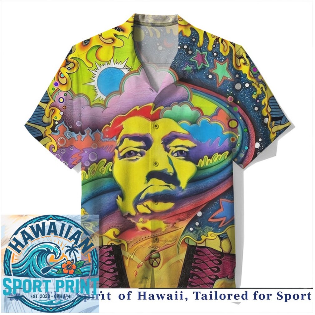 Jimi Hendrix Psychedelic Rock Art Vintage Hawaiian Shirt Jimi Hendrix Psychedelic Rock Art Vintage Hawaiian Shirt
