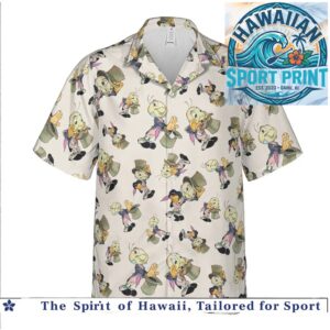 Jiminy Cricket Disney Classic Vintage Animation Hawaiian Shirt