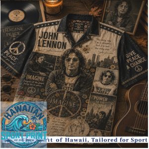 John Lennon Imagine Music Legend Vintage Style Hawaiian Shirt