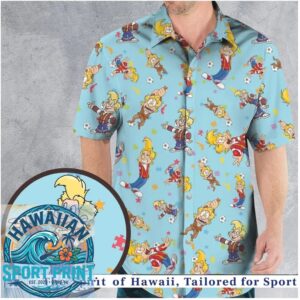 Johnny Bravo Cartoon Character Retro Comedy Tropical Hawaiian Shirt