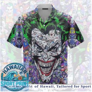 Joker Comic Villain Dark Clown Psycho Gothic Hawaiian Shirt