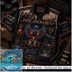 Journey Band Scarab Freedom Tour Vintage Music Hawaiian Shirt