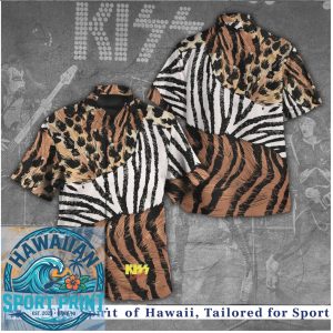 KISS Animalize Leopard Zebra Tiger Print Rock Band Hawaiian Shirt