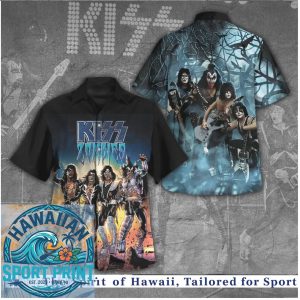 KISS Band Zombies Halloween Rock Music Tropical Hawaiian Shirt