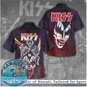 KISS Demon Face Rock Band Heavy Metal Aloha Hawaiian Shirt