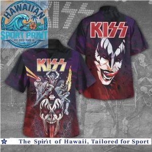KISS Demon Face Rock Band Heavy Metal Aloha Hawaiian Shirt