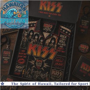 KISS Rock Band Alive 75 Hard Rock Flames Retro Hawaiian Shirt