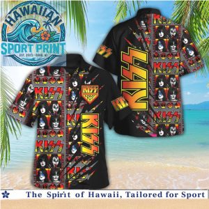 KISS Rock Band Faces Live in Concert Music Hawaiian Shirt
