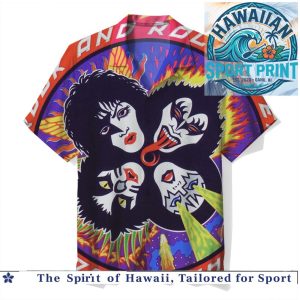 KISS Rock Band Makeup Face Graphic Hawaiian Shirt