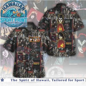 KISS Vintage Album Covers Rock Band Music Hawaiian Shirt