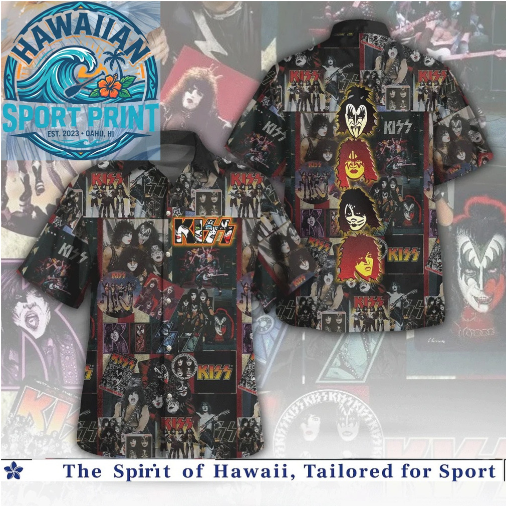KISS Vintage Album Covers Rock Band Music Hawaiian Shirt KISS Vintage Album Covers Rock Band Music Hawaiian Shirt