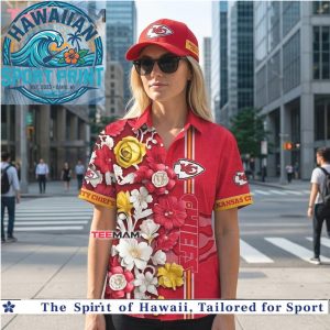 Kansas City Chiefs Elegant Floral Botanical Summer Hawaiian Shirt