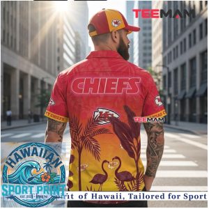 Kansas City Chiefs Flamingo Tropical Sunset Hawaiian Shirt