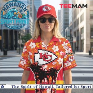 Kansas City Chiefs Palm Tree Beach Sunset Hawaiian Shirt