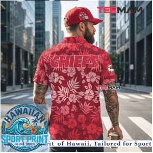 Kansas City Chiefs Red Floral Hibiscus Tropical Hawaiian Shirt