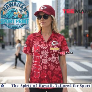 Kansas City Chiefs Red Floral Hibiscus Tropical Hawaiian Shirt
