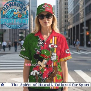 Kansas City Chiefs St. Patrick's Day Mickey Mouse Hawaiian Shirt