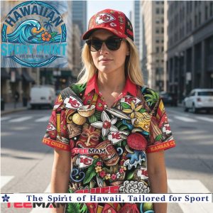 Kansas City Chiefs Tiki Mask Tropical Vacation Summer Hawaiian Shirt