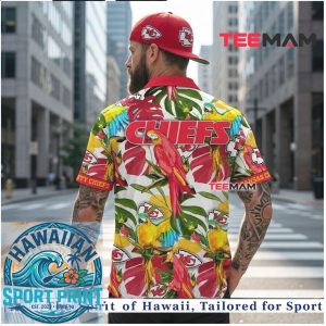 Kansas City Chiefs Tropical Parrot Jungle Leaves Hawaiian Shirt