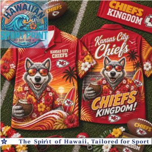 Kansas City Chiefs Wolf Tropical Sunset Summer Beach Aloha Hawaiian Shirt