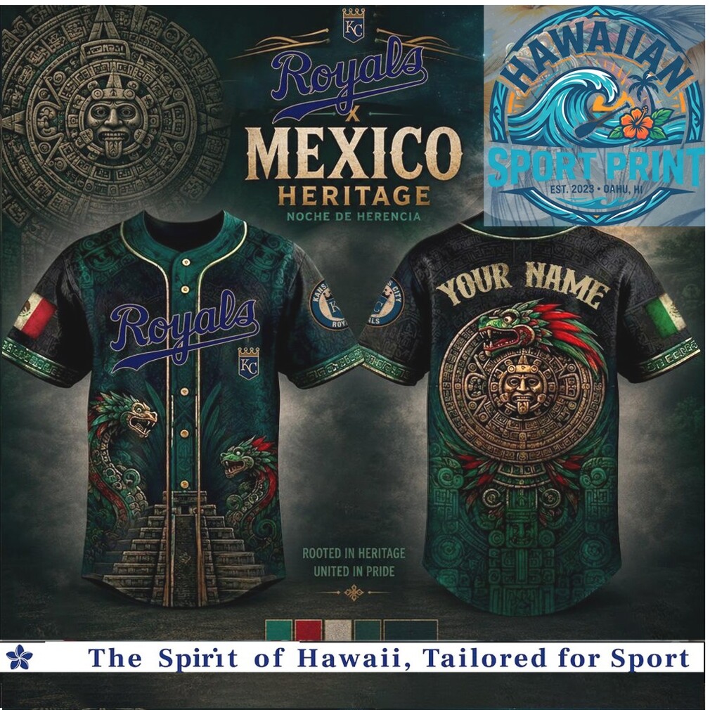 Kansas City Royals Mexico Heritage Aztec Dragon Baseball Jersey Kansas City Royals Mexico Heritage Aztec Dragon Baseball Jersey