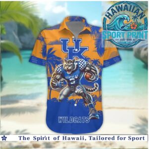 Kentucky Wildcats College Football Mascot Sports Team Hawaiian Shirt