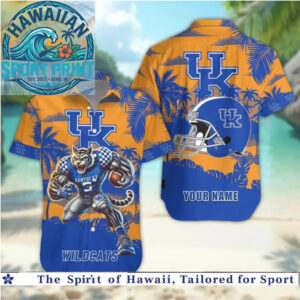 Kentucky Wildcats College Football Mascot Sports Team Hawaiian Shirt