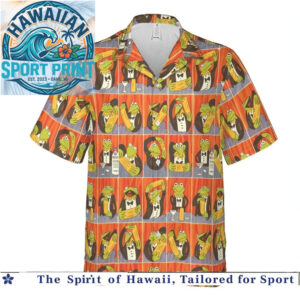 Kermit The Frog Tuxedo Classic Comedy Muppets Tropical Hawaiian Shirt