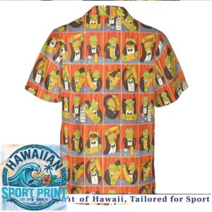 Kermit The Frog Tuxedo Classic Comedy Muppets Tropical Hawaiian Shirt