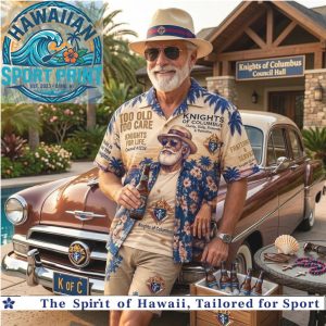 Knights Of Columbus Too Old To Care Summer Vacation Hawaiian Shirt