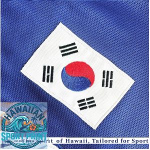 Korea Flag Custom Name Blue White Baseball Jersey